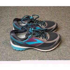 Brooks Ghost 10 Gore Tex Running Shoes Women's Sz 9 Black/Teal/Purple Sneakers